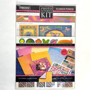 Vtg Y2K Fiskars Flower Power Photo Memory Kit Scrapbook Journaling Girlhoodcore